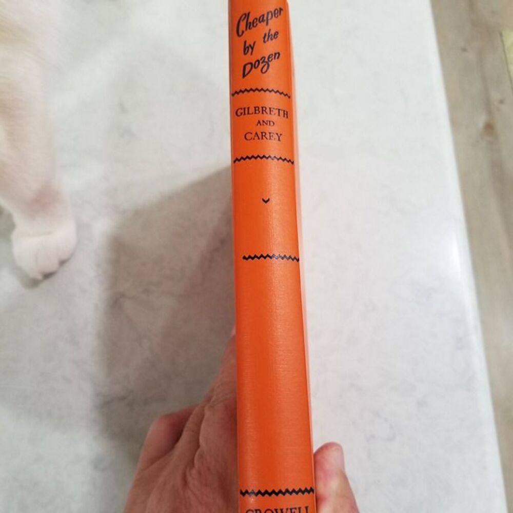 Cheaper by The Dozen Book by Frank Gilbreth, Ernestine Carey, 1948 1st Printing